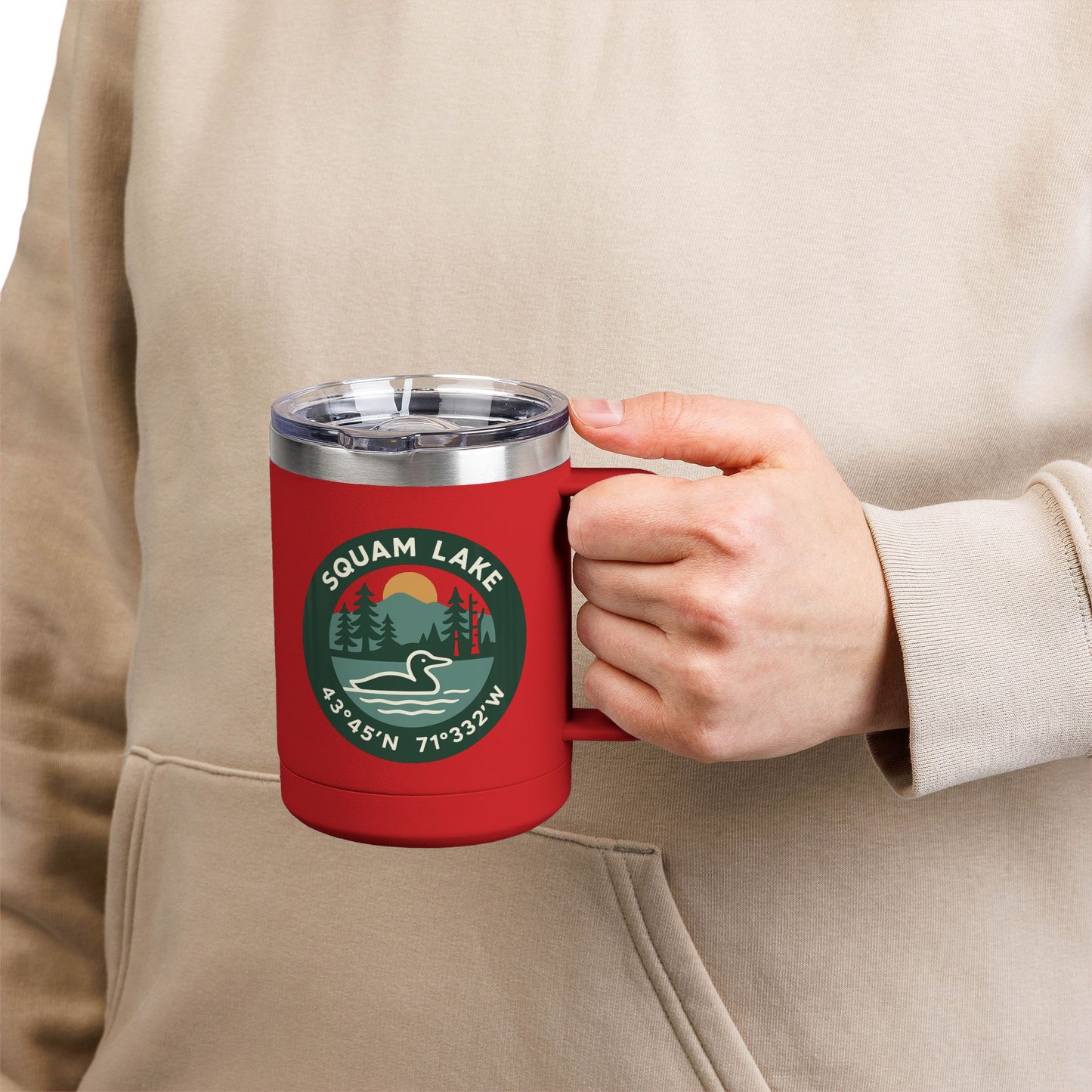 Squam Lake Coffee Mug Tumbler, 15oz