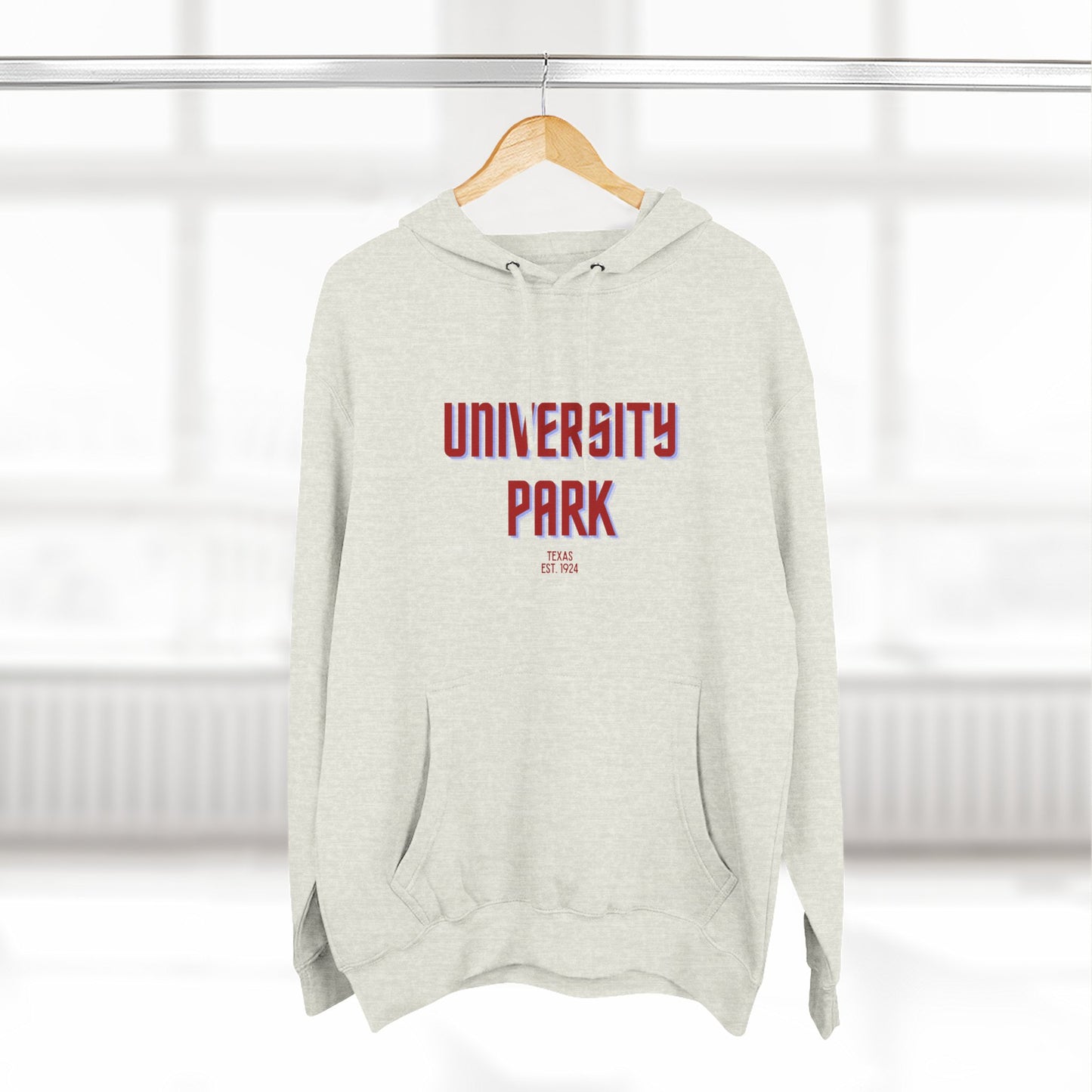 University Park Fleece Hoodie, Casual Sweatshirt, Cozy Layering Piece, Perfect Gift for All Occasions, Stylish Streetwear