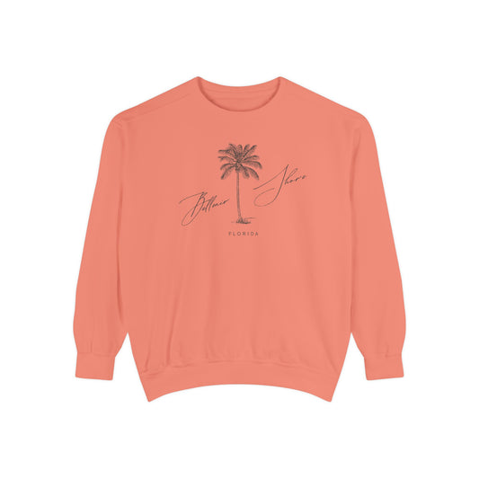 Belleair Shore Chill Vibes Sweatshirt - Unisex Garment-Dyed Style, Perfect for Lounging