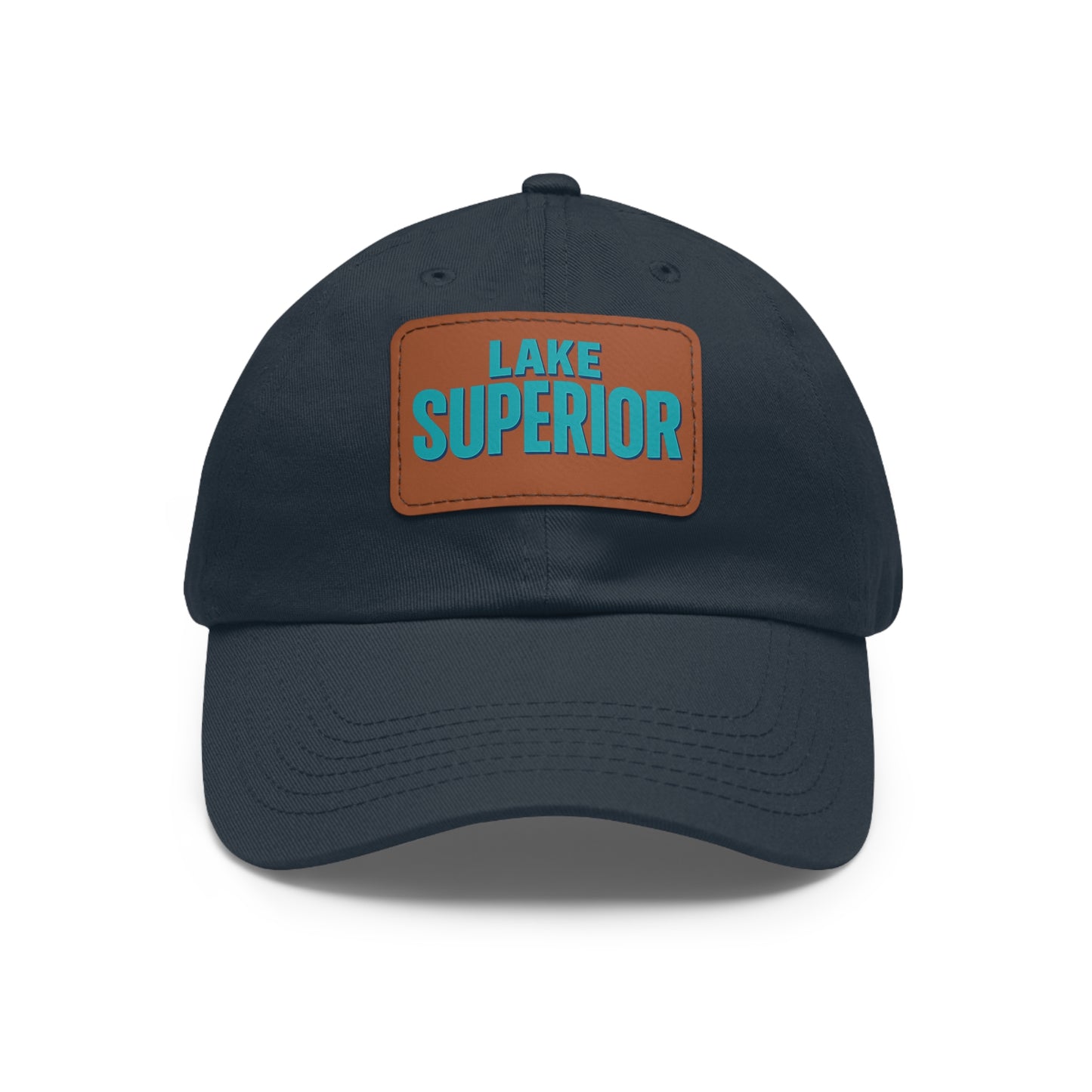 Lake Superior Dad Hat with Leather Patch (Rectangle)