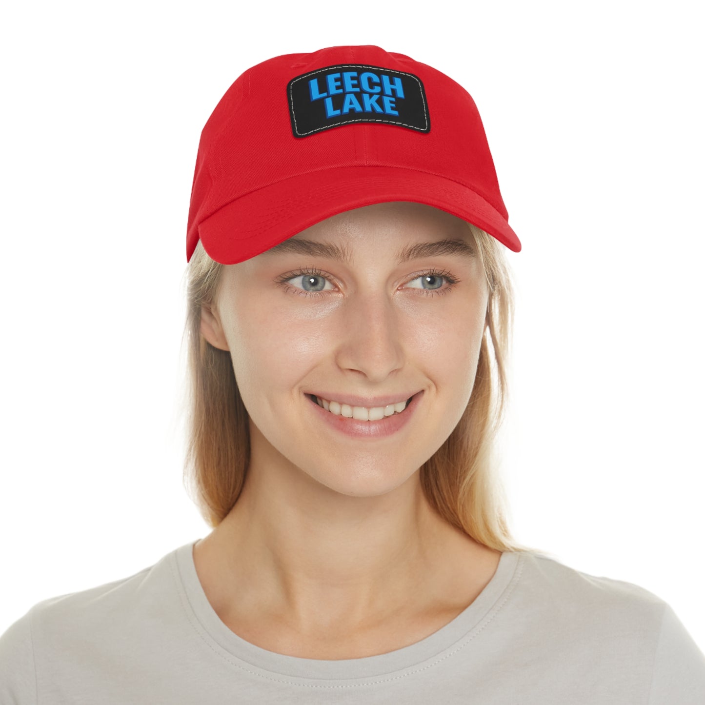 Leech Lake Dad Hat with Leather Patch (Rectangle)