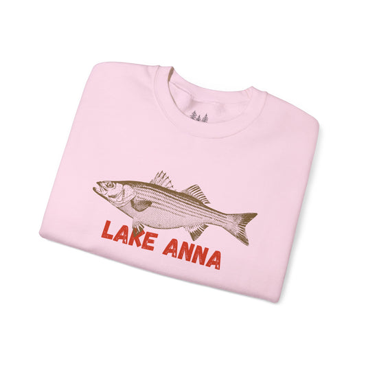 Lake Anna Fishing Sweatshirt, Unisex Crewneck, Casual Wear, Gift for Fishermen, Outdoor Apparel, Lake House Cozy