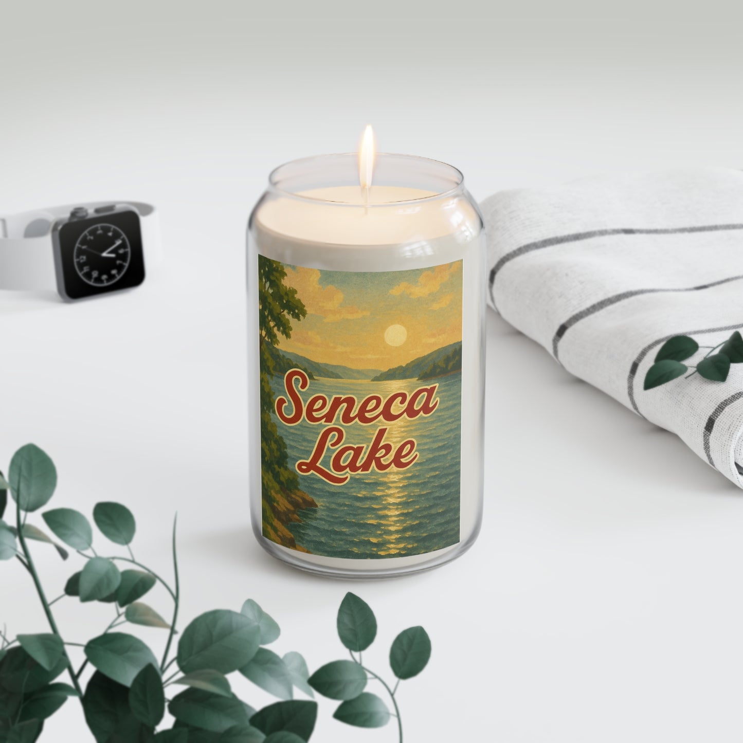 Seneca Lake Soy Candle, Relaxing Home Decor, Gift for Her, Aromatherapy Candle, Summer Vibes