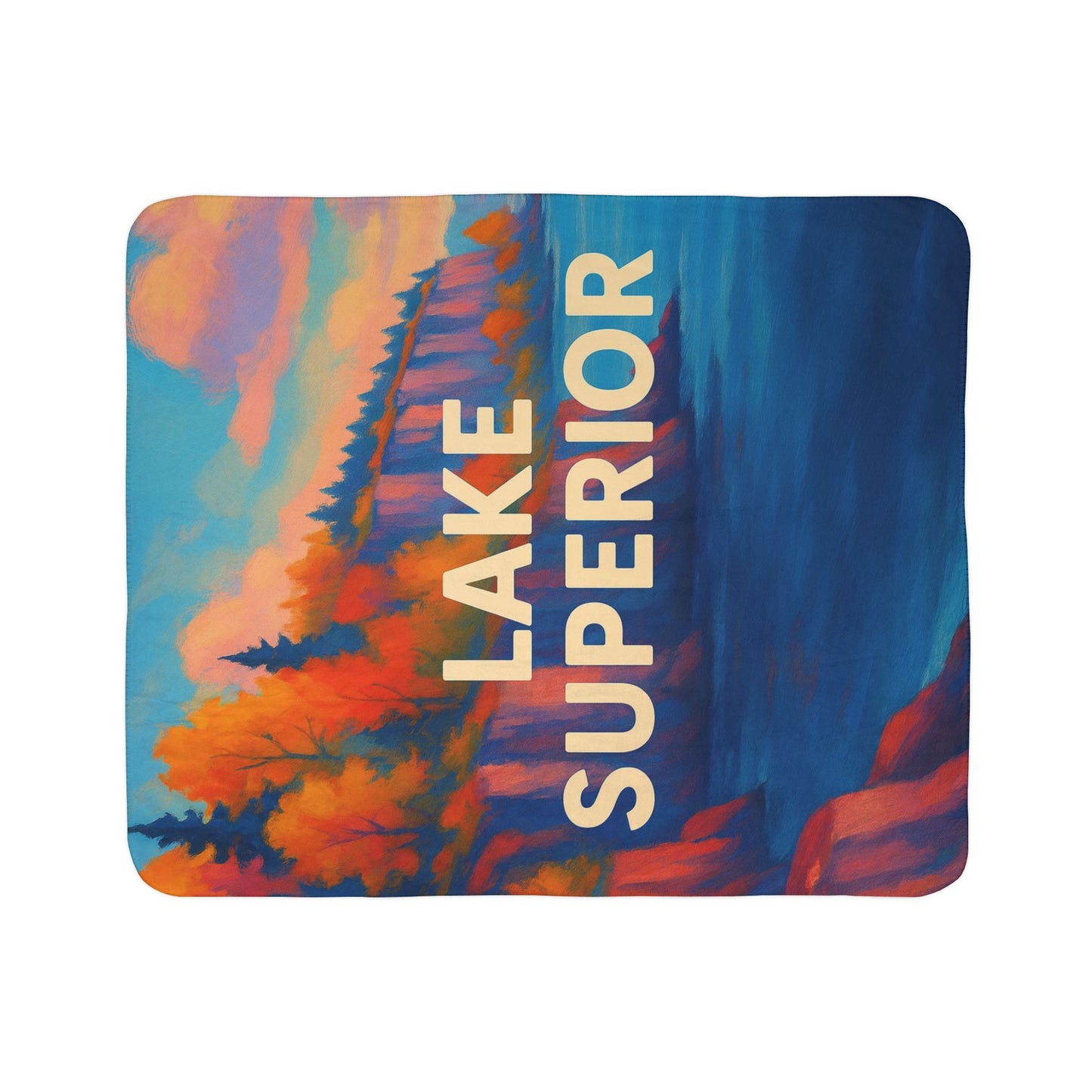 Lake Superior Fleece Sherpa Blanket