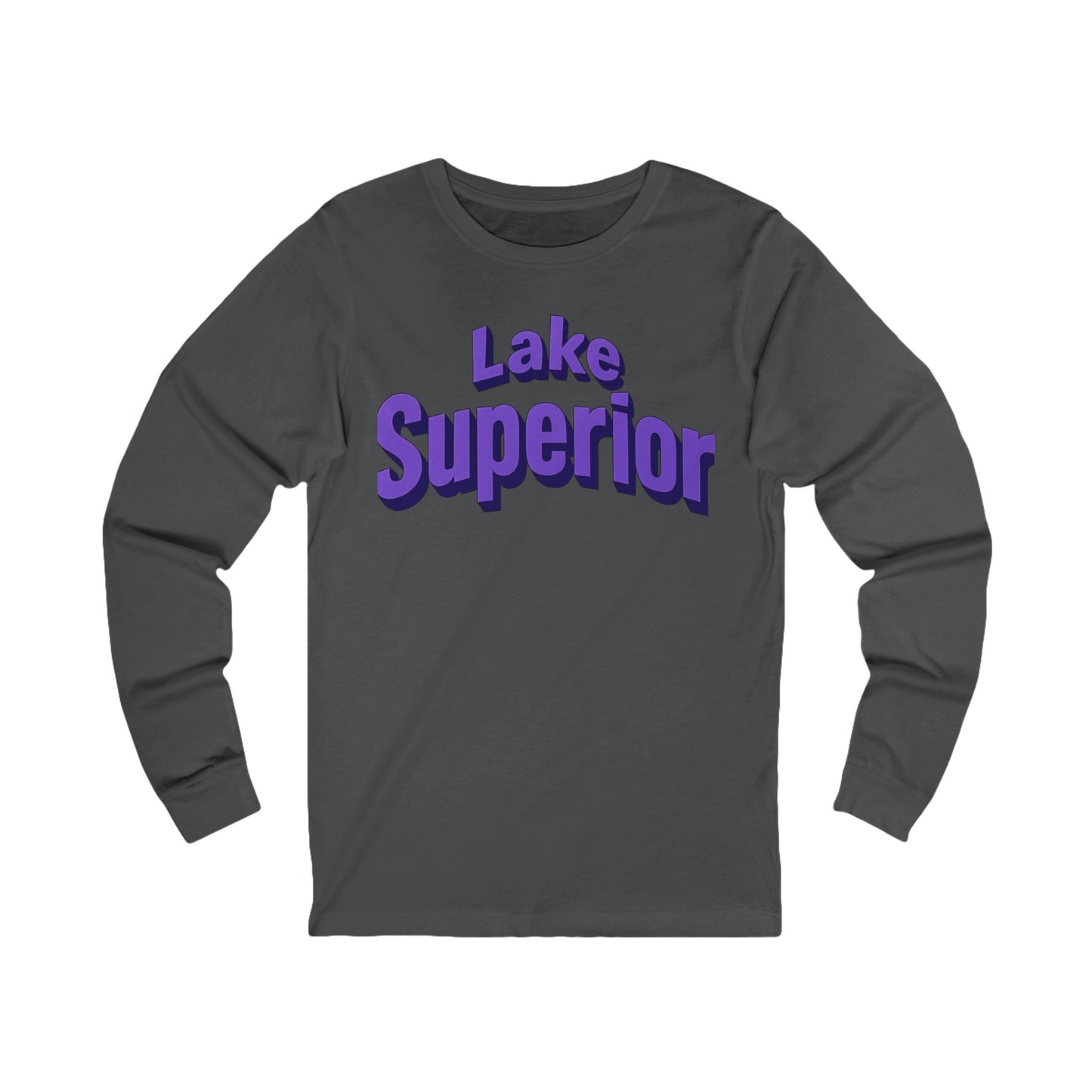 Lake Superior Long Sleeve Tee, Cozy Unisex Shirt for Outdoor Lovers, Perfect for Lake Days, Casual Wear, Gift Idea
