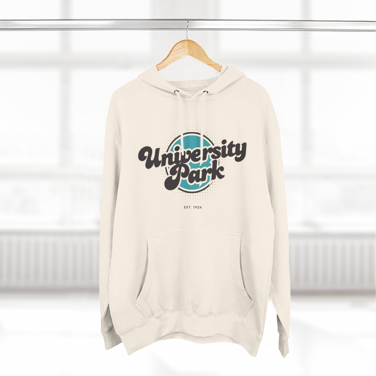 University Park Retro Vibe Hoodie for Casual Days, Streetwear, Unisex Gift, Cozy Layering Apparel