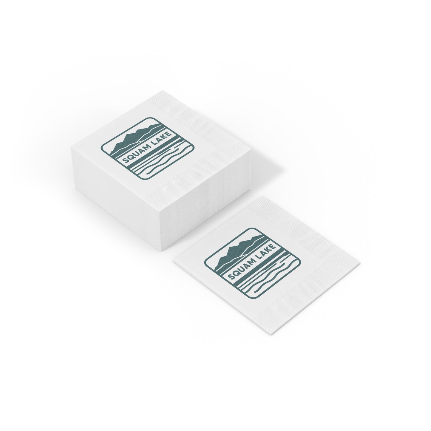 Squam Lake White Coined Napkins