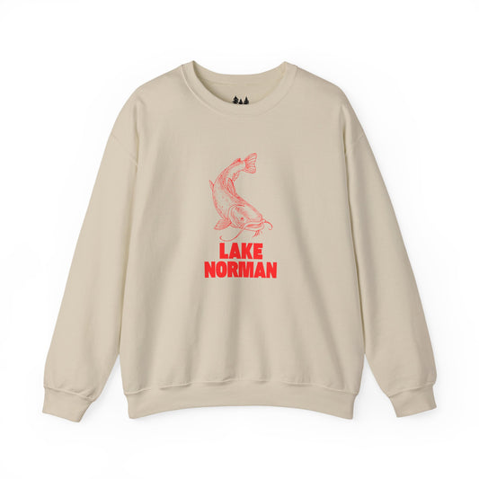 Lake Norman Fishing Sweatshirt, Cozy Crewneck, Perfect for Outdoorsy Lovers, Casual Wear, Gift for Nature Enthusiasts, Lake Life Apparel