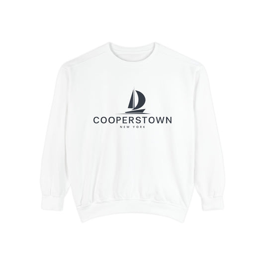 Cooperstown Vibes Unisex Sweatshirt | Garment-Dyed Comfort, Perfect for Casual Outings, Travel, Gifts, Autumn Days