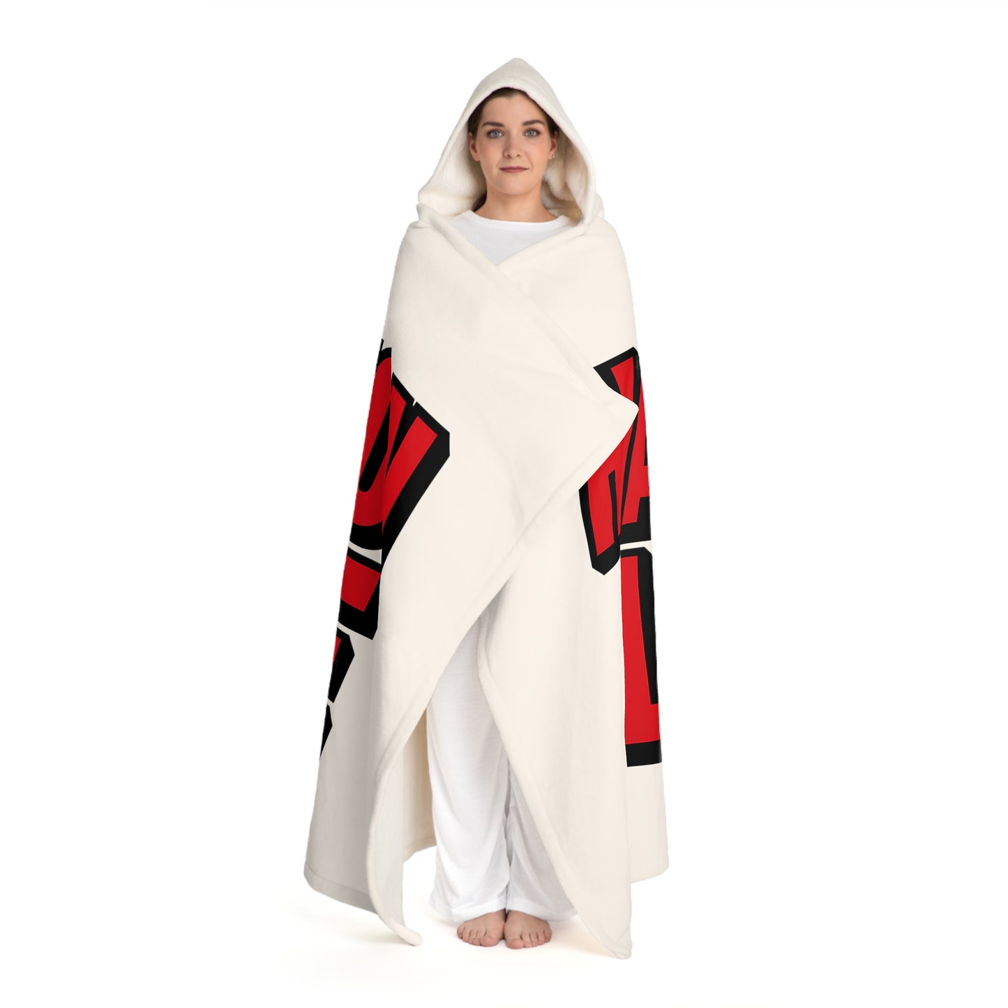 Hampton Lake Cozy Hooded Sherpa Fleece Blanket - Perfect for Chilly Evenings, Movie Nights, Cozy Home Décor, Gifts for Her, Winter Snuggles
