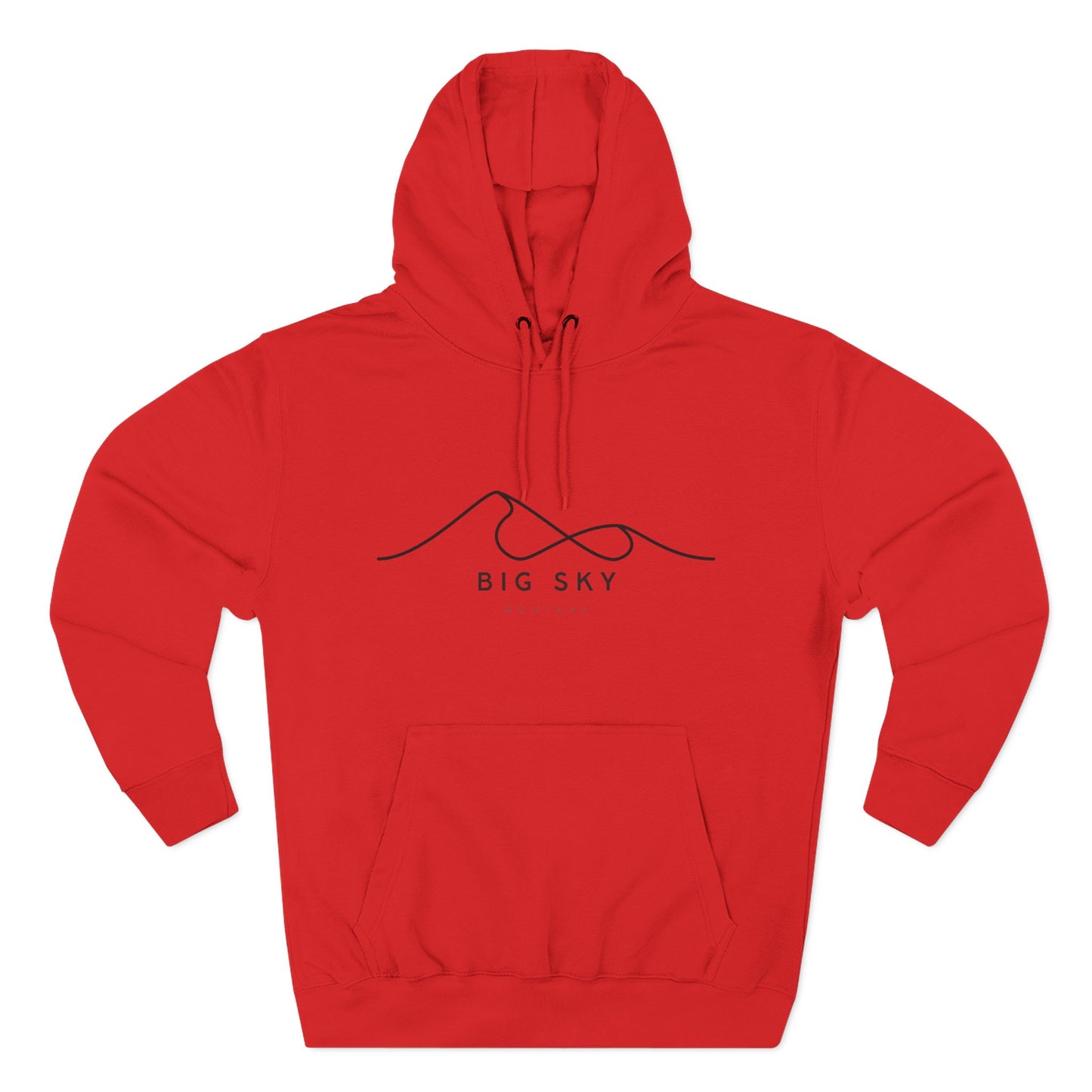 Big Sky Stylish Three-Panel Fleece Hoodie for Cozy Days, Casual Wear, Warm Layering, Gift for Him or Her