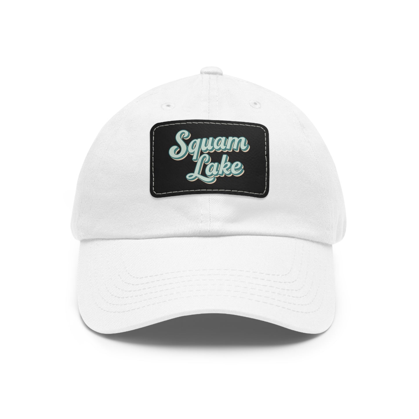 Squam Lake Dad Hat with Leather Patch (Rectangle)