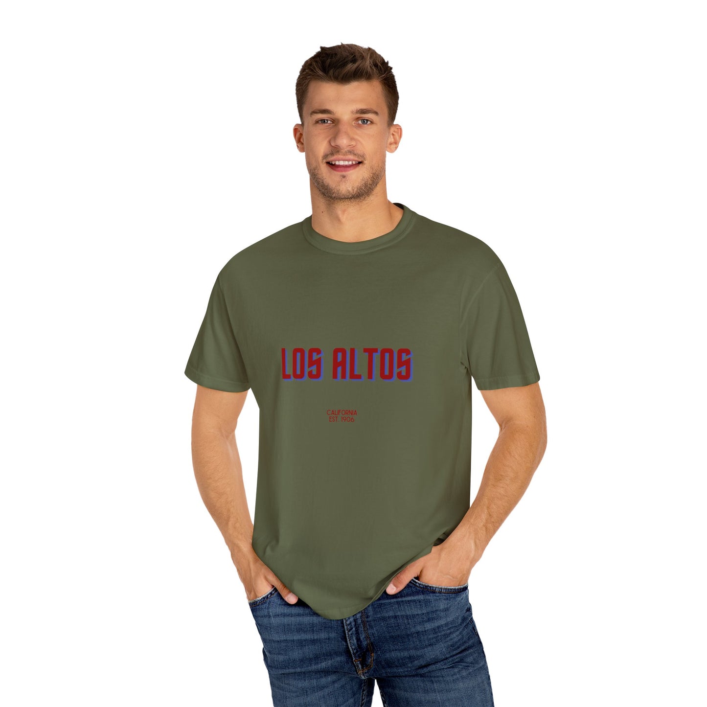 Los Altos Garment-Dyed Unisex T-Shirt, Casual Tee, Vintage Style Shirt, Everyday Wear, Birthday Gift, Unique Apparel
