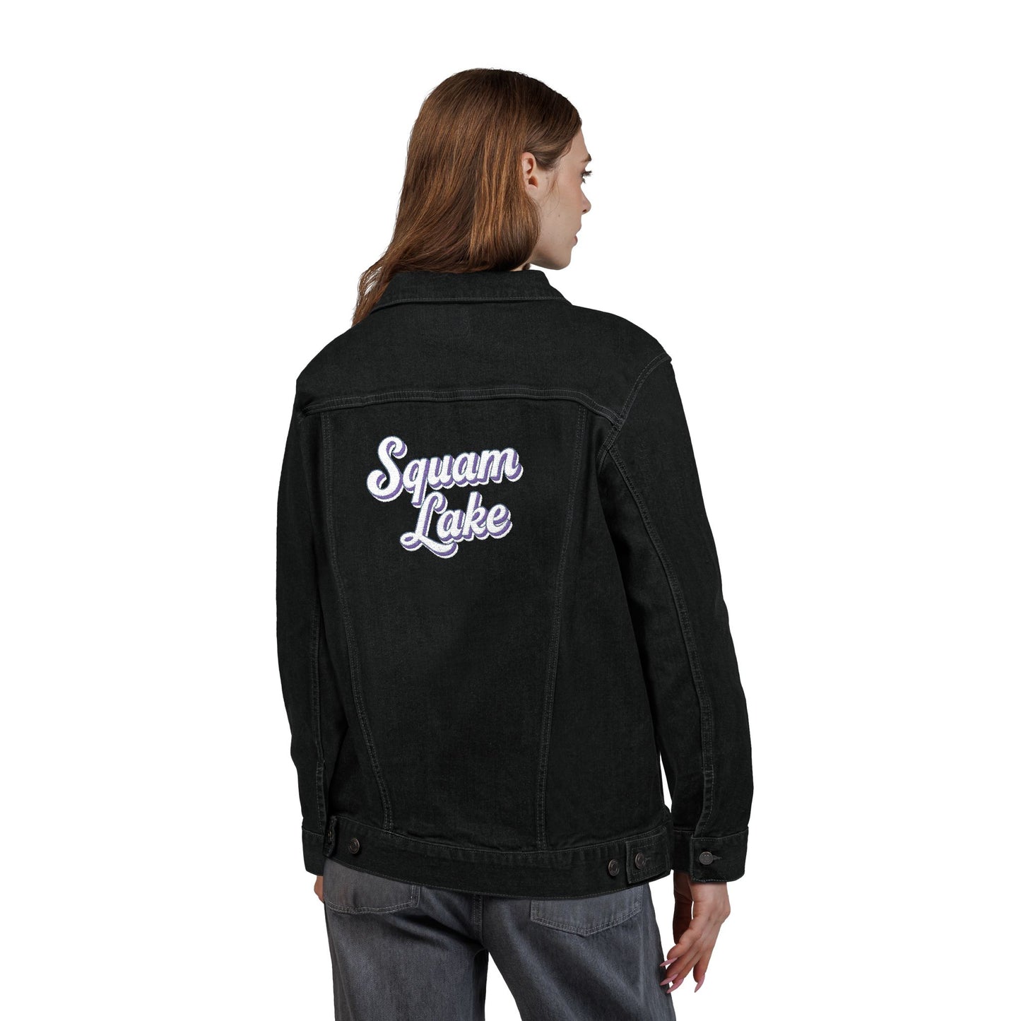 Unisex Embroidered Denim Jacket - Trendy Fall Fashion, Casual Layering, Everyday Wear, Stylish Gift, Unique Statement Piece