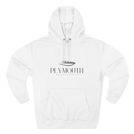 Plymouth Stylish Three-Panel Fleece Hoodie for Cozy Days, Casual Wear, Warm Layering, Gift for Him or Her