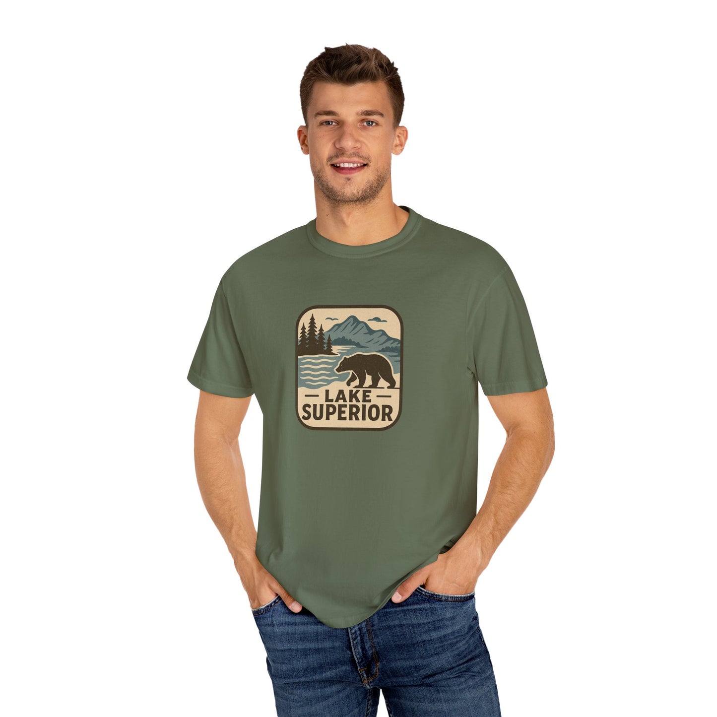 Lake Superior Unisex T-Shirt, Casual Graphic Tee, Nature Lover Gift, Outdoor Adventure Shirt, Vacation Souvenir, Summer Wear