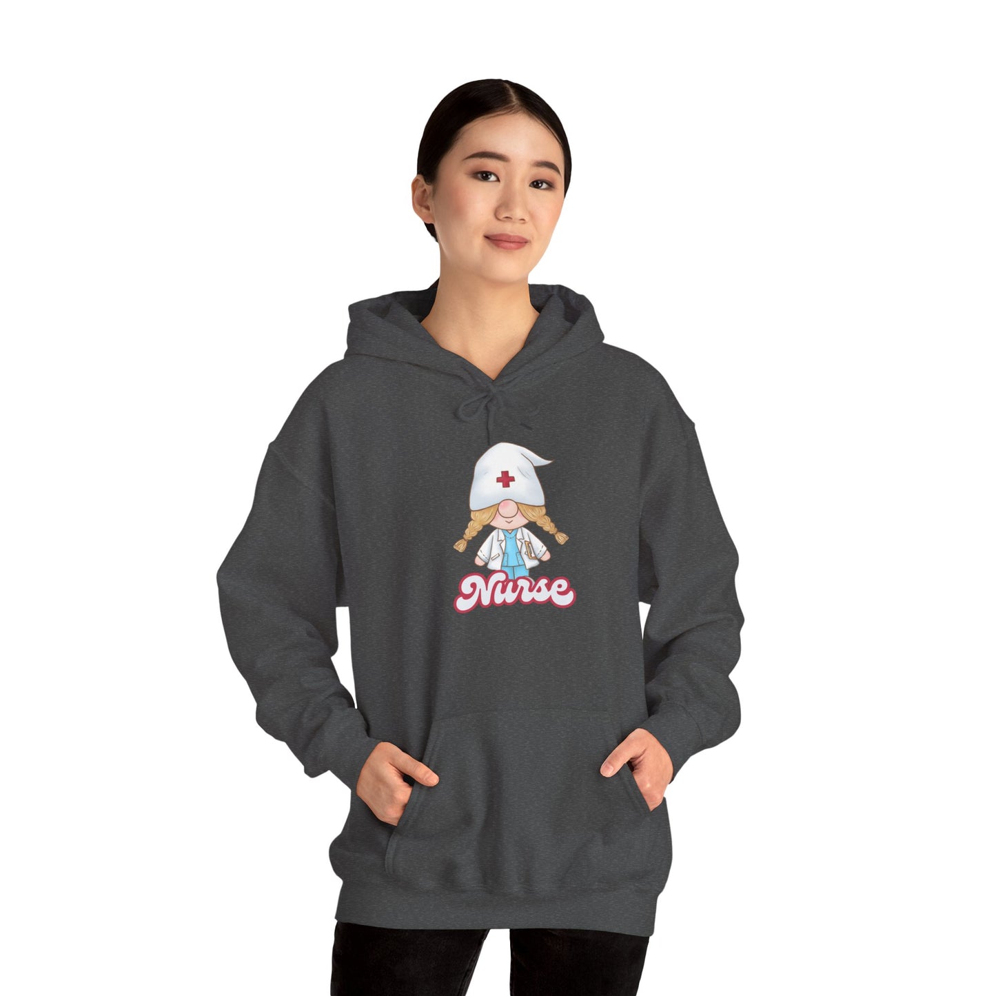 Nurse Cartoon Hoodie - Cozy Unisex Sweatshirt, Gift for Healthcare Workers, Nursing Student Apparel, Medical Profession Hoodie