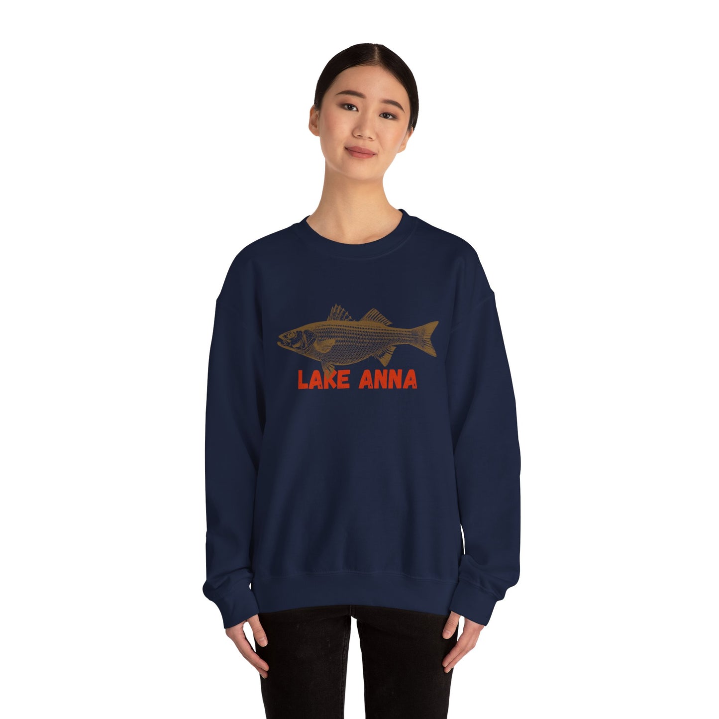 Lake Anna Fishing Sweatshirt, Unisex Crewneck, Casual Wear, Gift for Fishermen, Outdoor Apparel, Lake House Cozy
