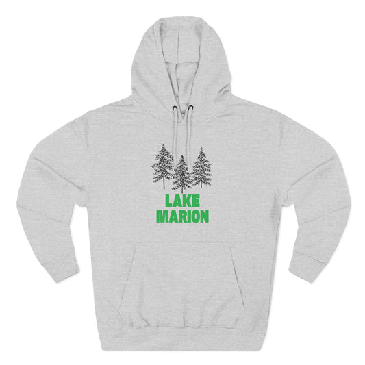 Lake Marion Fleece Hoodie, Cozy Sweatshirt, Outdoor Adventure Wear, Unique Gift for Lake Lovers, Perfect for Fall and Winter