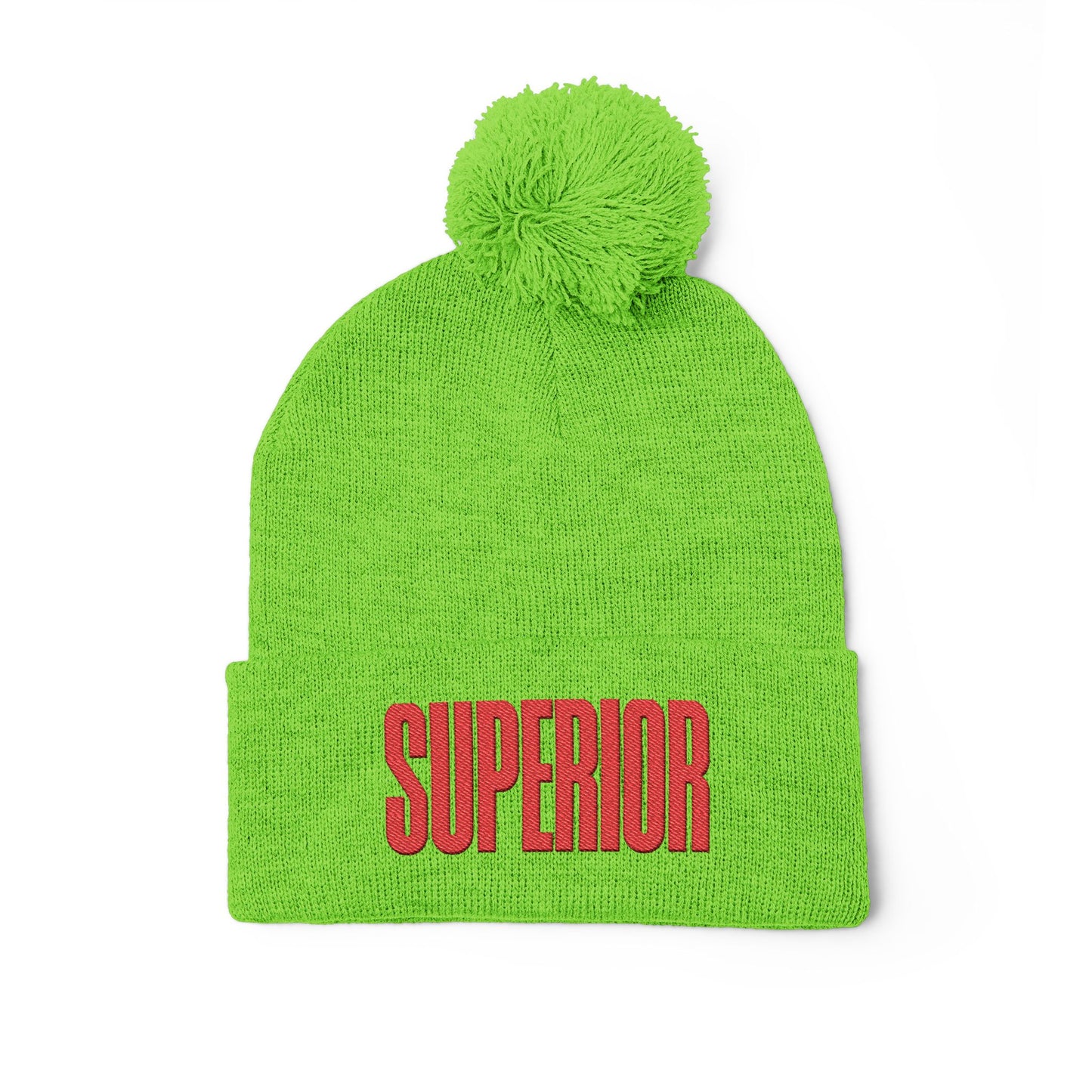 Lake Superior Pom-Pom Knit Cap (Embroidery)