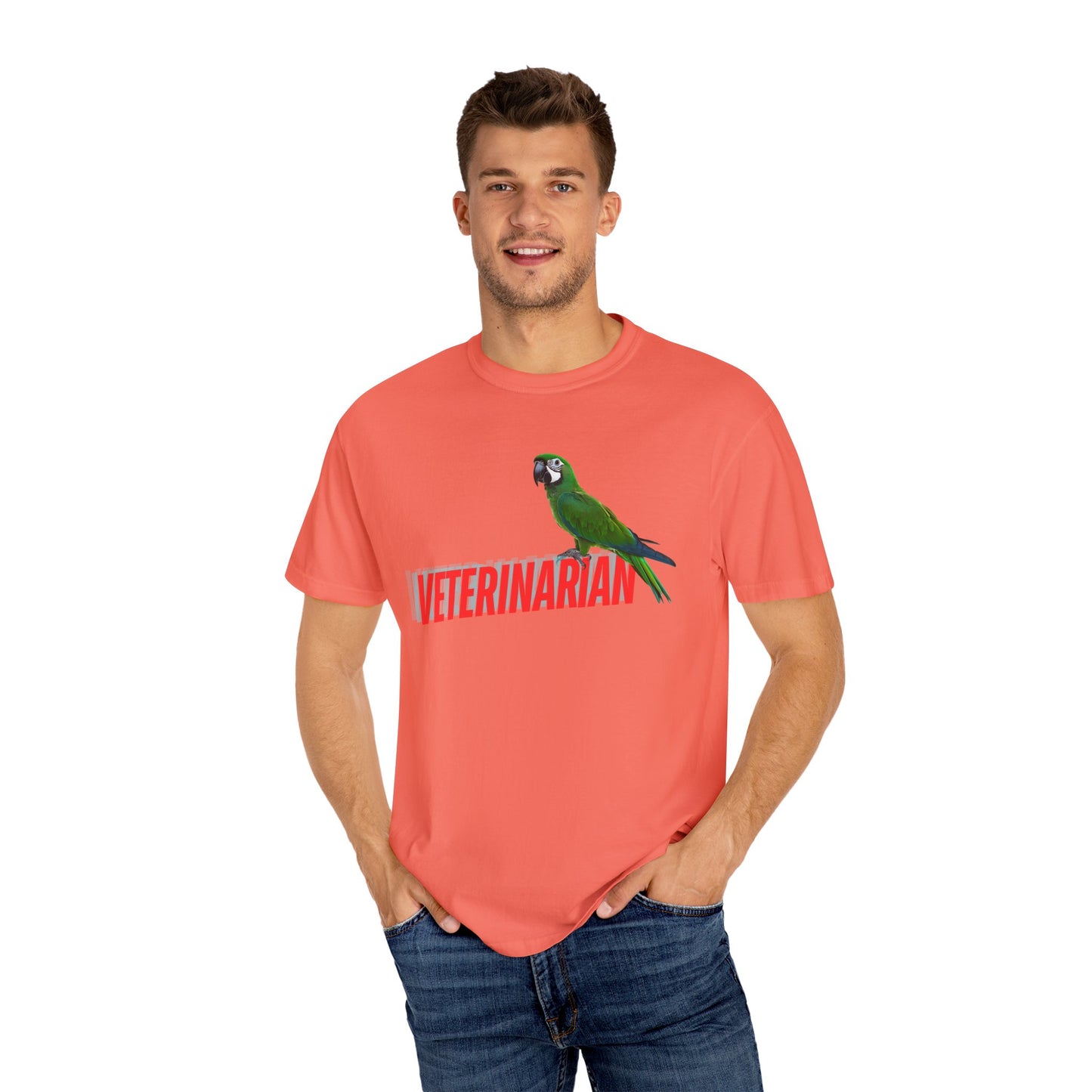 Veterinarian T-Shirt - Cute Parrot Graphic Tee for Animal Lovers, Gifts for Vet Students, Pet Owners, Animal Day Celebration