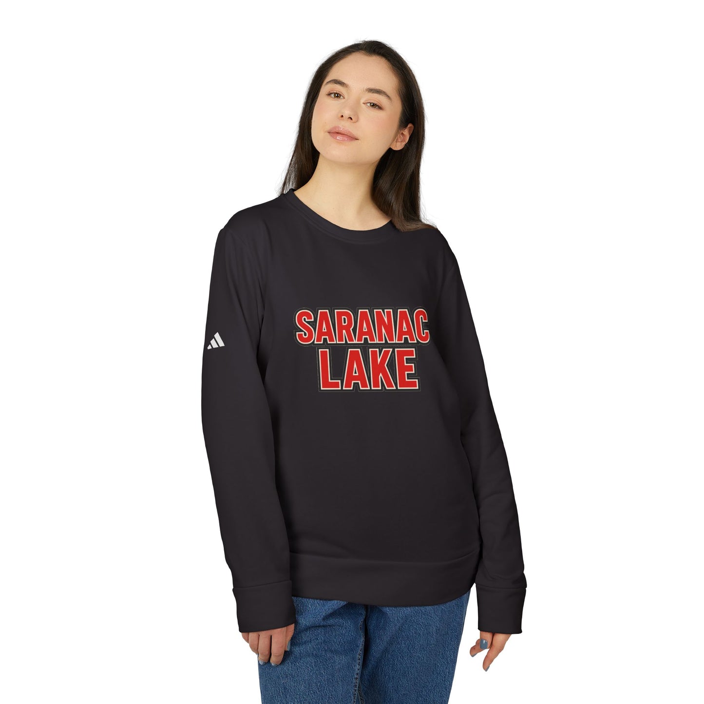 Saranac Lake Adidas Unisex Fleece Crewneck Sweatshirt