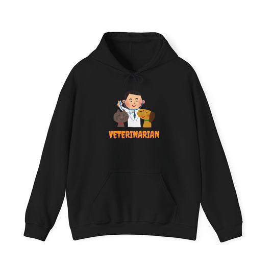 Veterinarian Hooded Sweatshirt, Animal Lover Gift, Cute Vet Apparel, Pet Owner Hoodie, Perfect for Birthdays, Animal Shelter Support