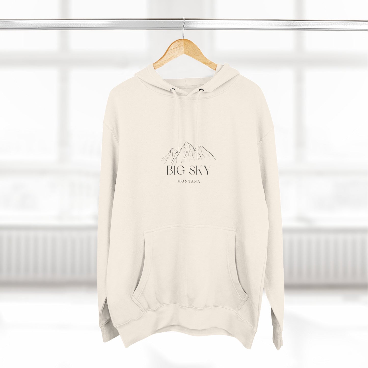 Big Sky Inspired Fleece Hoodie, Casual Wear, Relaxation, Gift for Autumn Lovers, Travel Essential