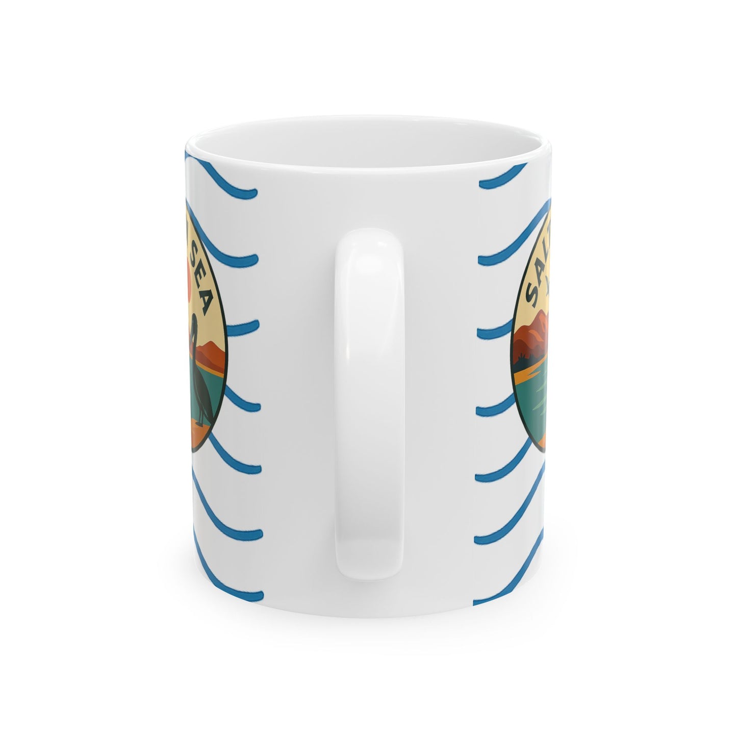 Salton Sea Serene Sunrise Ceramic Mug - Perfect for Coffee Lovers, Gift for Nature Enthusiasts, Beach Lover's Delight, Ocean Vibes, Relaxation