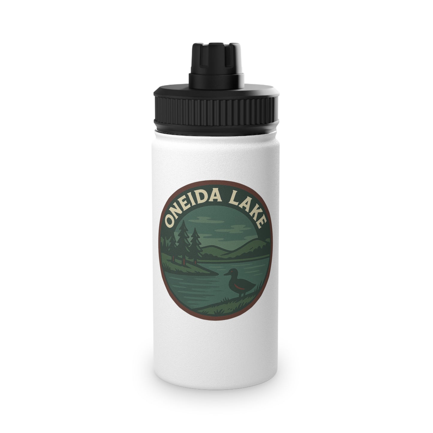 Oneida Lake Stainless Steel Water Bottle, Sports Lid