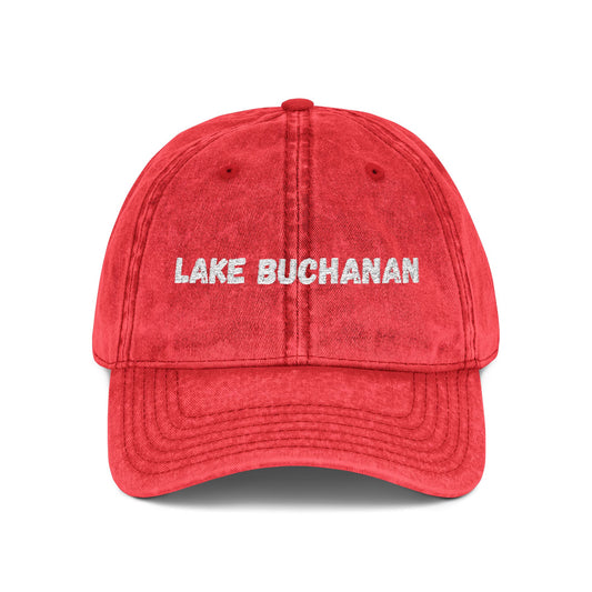 Lake Buchanan Embroidered Hat, Vintage Cap, Casual Summer Accessory, Gift for Outdoor Lovers, Lake Trip Gear