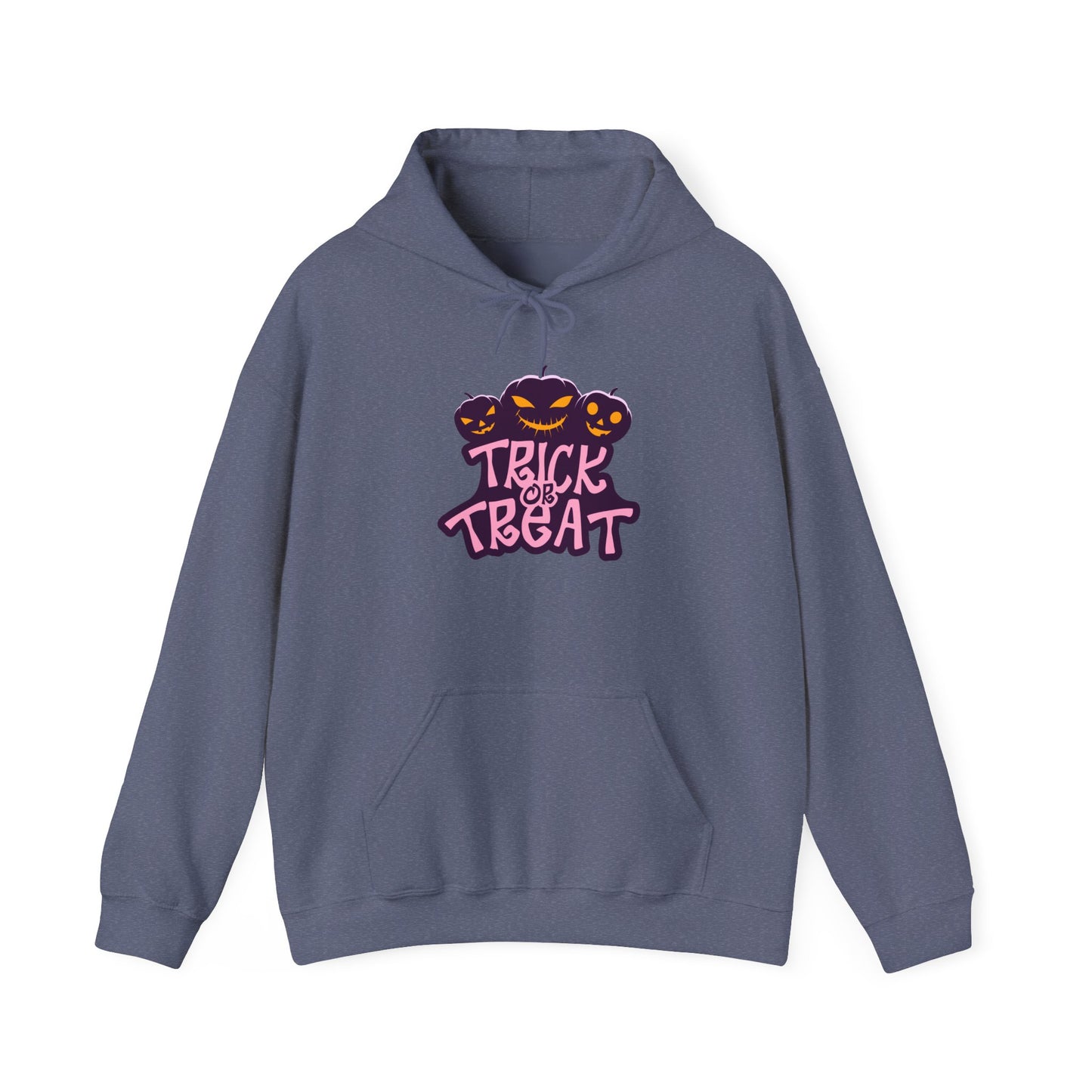 Halloween Trick or Treat Hoodie, Cozy Unisex Sweatshirt, Perfect for Fall Celebrations, Spooky Season Apparel, Gift for Halloween Lovers
