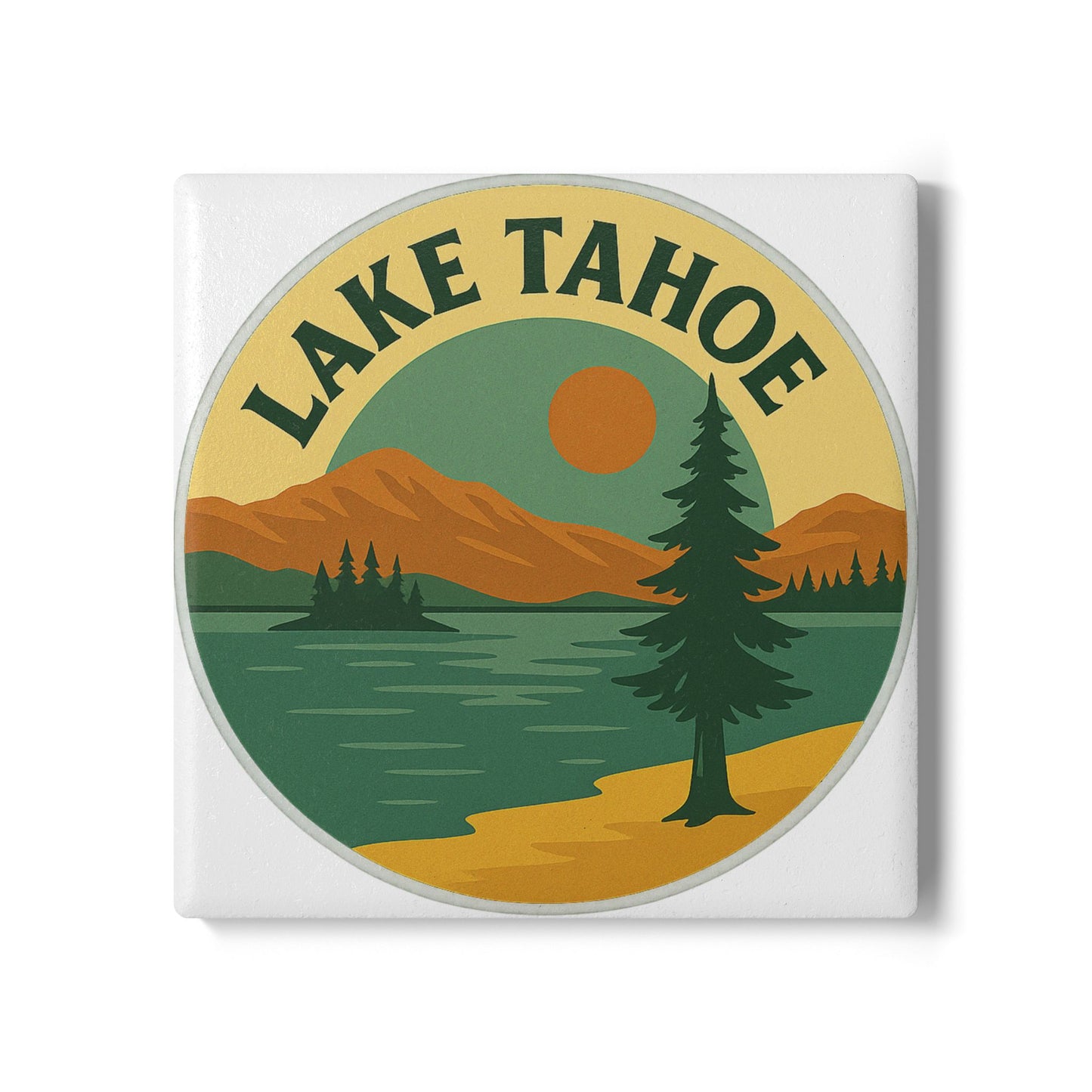 Lake Tahoe Ceramic Coaster