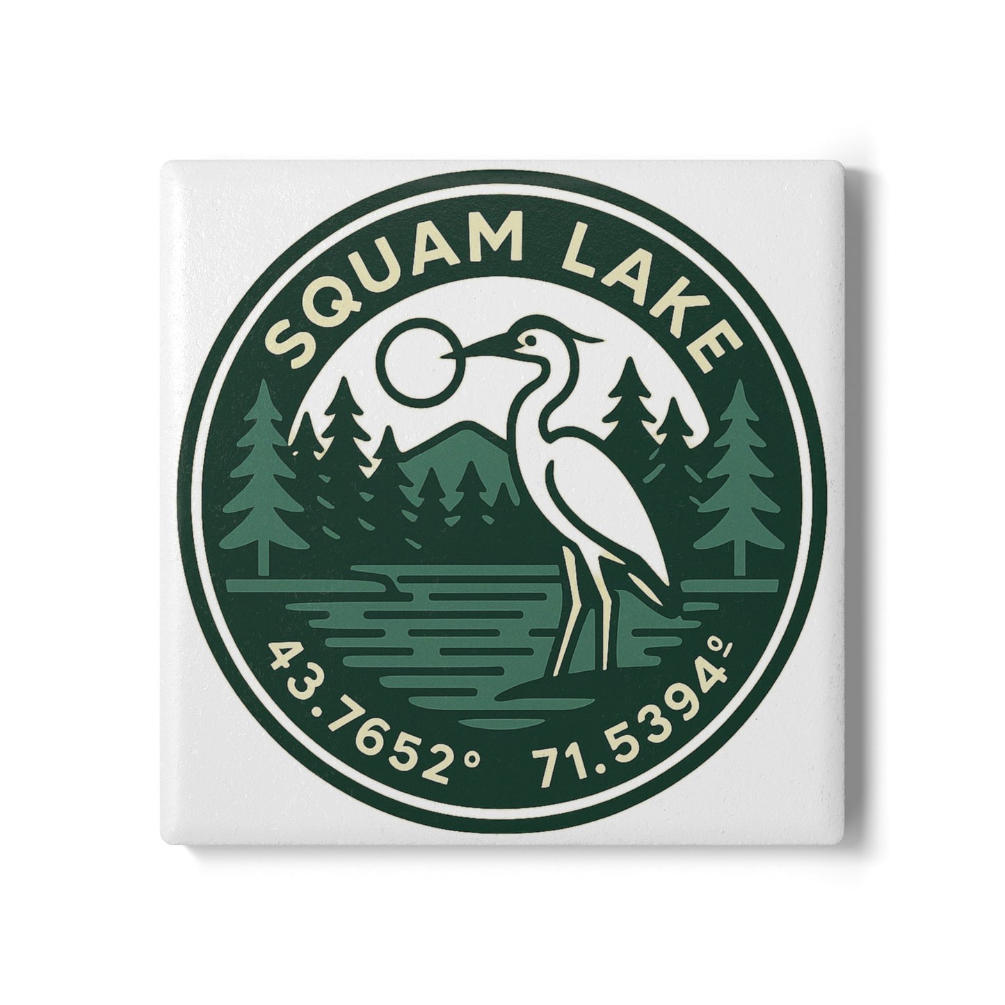 Squam Lake Ceramic Coaster