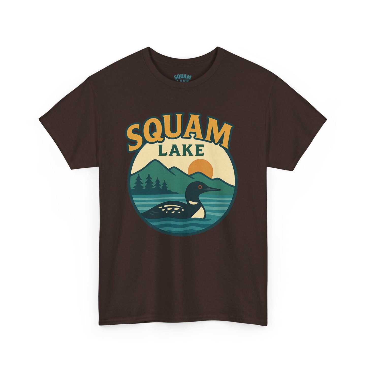 Squam Lake Graphic Tee | Unisex Heavy Cotton T-Shirt, Nature Lover Gift, Lake Adventure Shirt, Outdoor Apparel, Vintage Lake Design