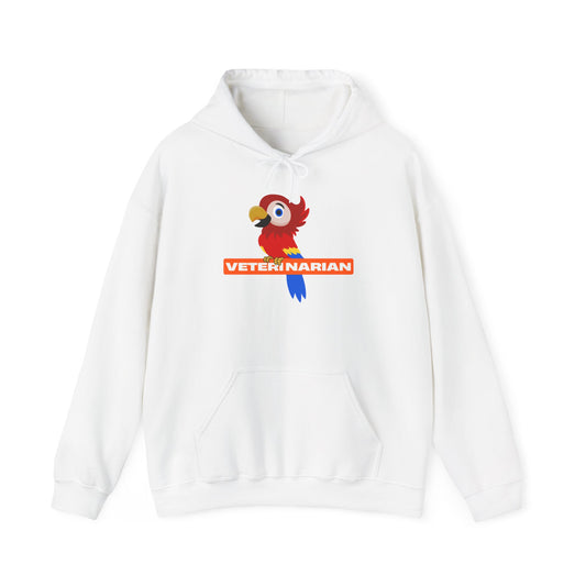 Veterinarian Parrot Hoodie, Funny Animal Lover Clothing, Cute Pet Sweatshirt, Gift for Veterinarian, Animal Rescue Apparel