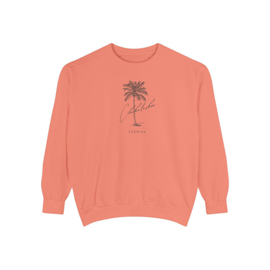 Chokoloskee Chill Vibes Sweatshirt - Unisex Garment-Dyed Style, Perfect for Lounging
