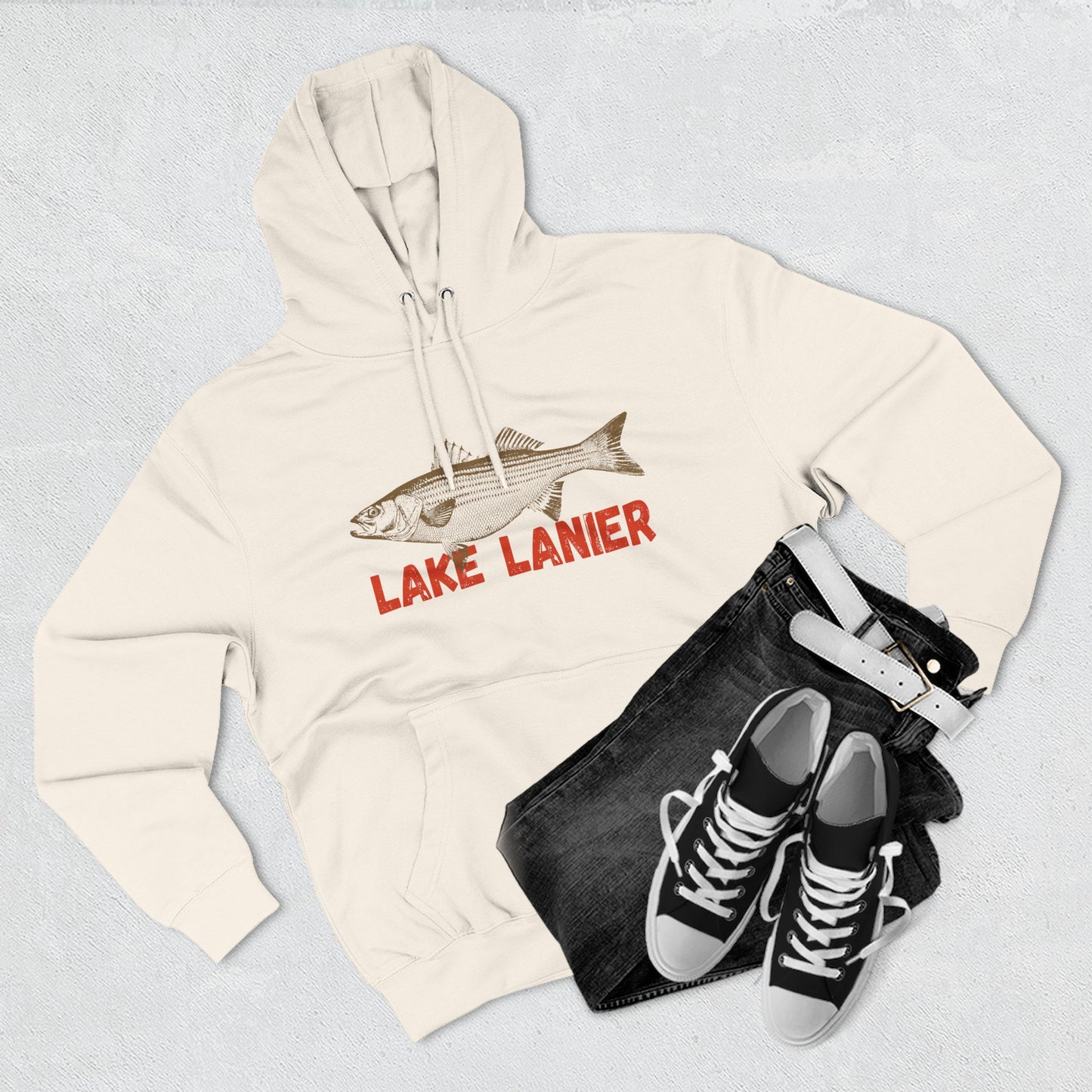 Lake Lanier Fishing Fleece Hoodie | Cozy Outdoor Style, Perfect Gift for Fishing Lovers, Summer & Winter Essentials, Lake Life Apparel