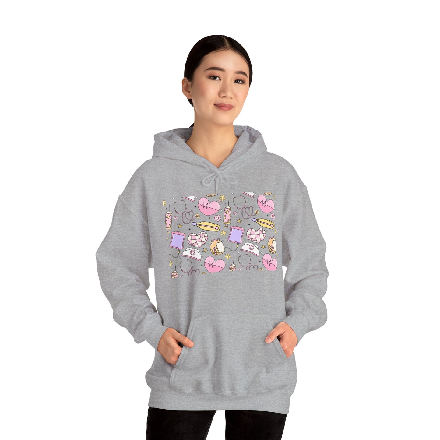 Nurse Cute Foodie Graphic Sweatshirt, Cozy Food Lover Pullover, Trendy Unisex Hoodie, Gift for Foodies, Cute Casual Wear