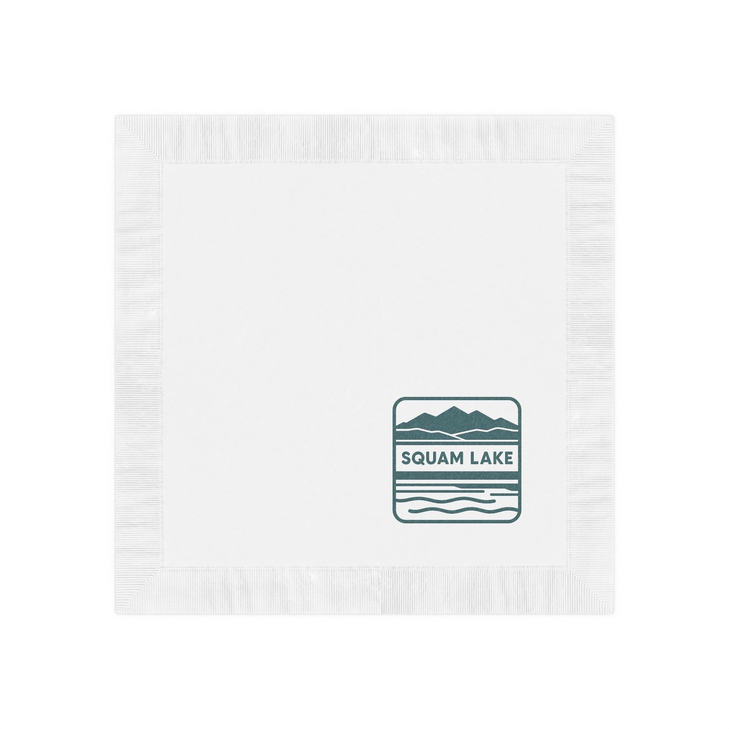 Squam Lake White Coined Napkins