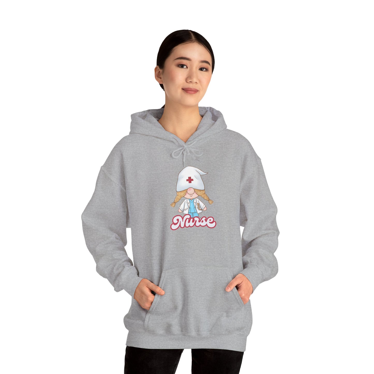 Nurse Cartoon Hoodie - Cozy Unisex Sweatshirt, Gift for Healthcare Workers, Nursing Student Apparel, Medical Profession Hoodie