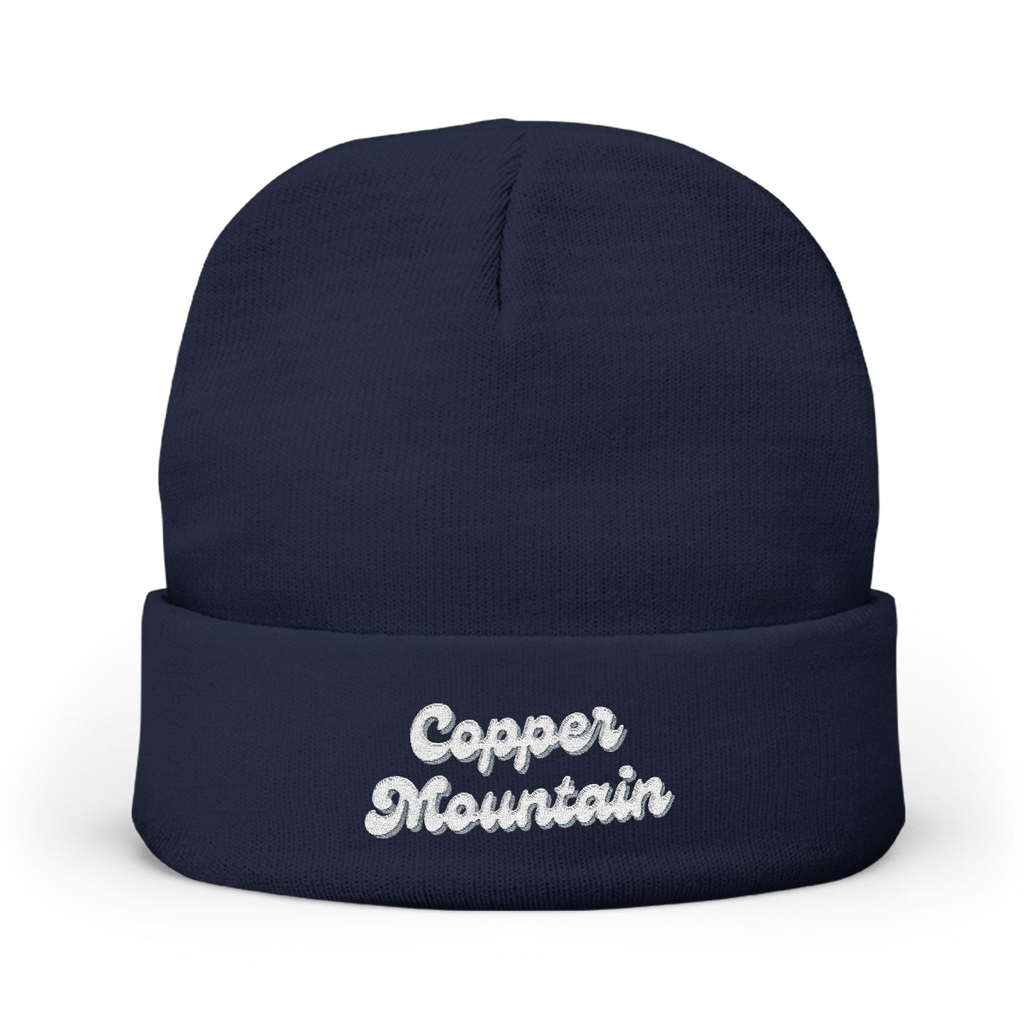 Copper Mountain Cozy Embroidered Knit Beanie | Winter Hat, Casual Fashion Accessory, Gift for Him/Her, Cozy Style, Outdoor Wear