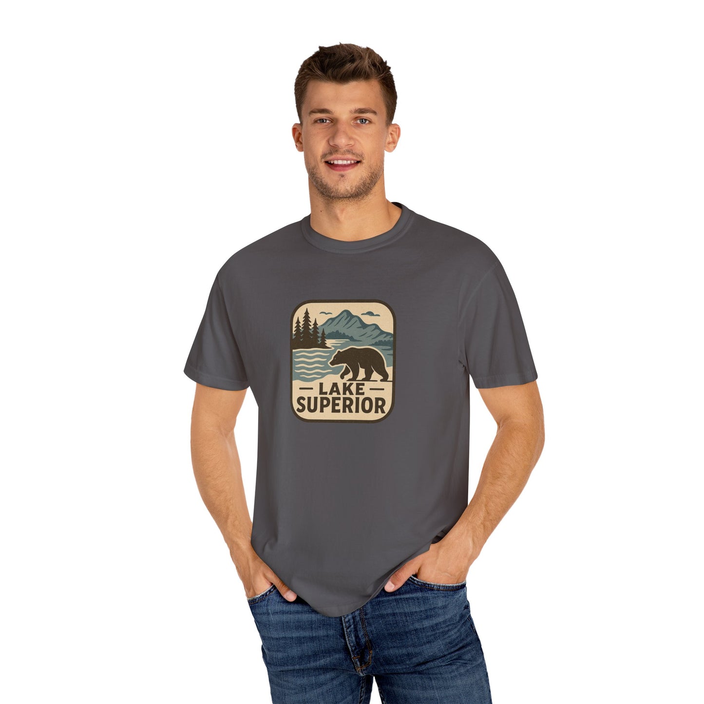 Lake Superior Unisex T-Shirt, Casual Graphic Tee, Nature Lover Gift, Outdoor Adventure Shirt, Vacation Souvenir, Summer Wear