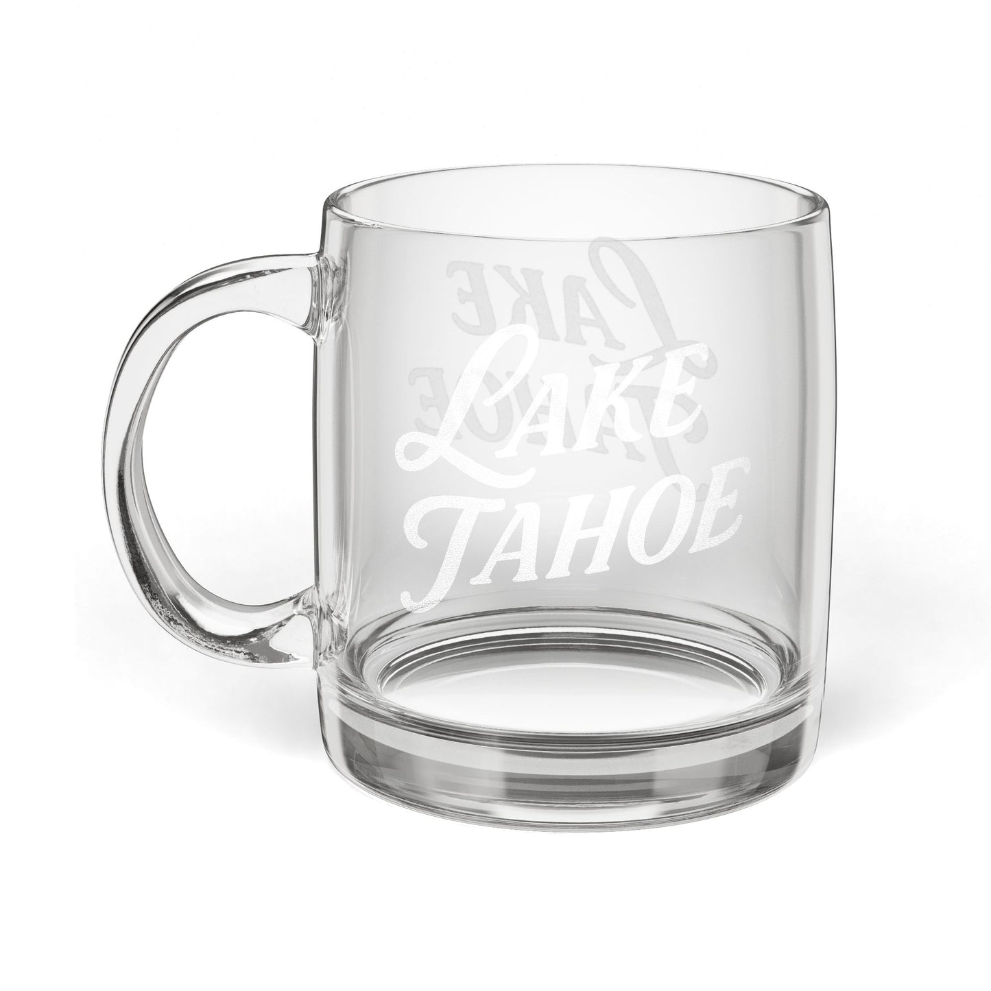 Lake Tahoe Engraved Coffee Mug - Personalized Glass Cup for Coffee Lovers, Gifts for Birthdays, Weddings, Housewarming, Custom Drinkware