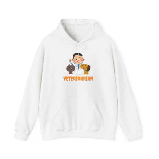 Veterinarian Hooded Sweatshirt, Animal Lover Gift, Cute Vet Apparel, Pet Owner Hoodie, Perfect for Birthdays, Animal Shelter Support