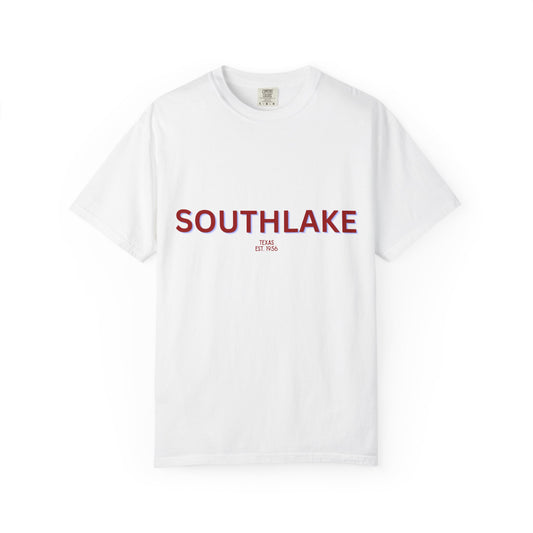 Southlake Garment-Dyed Unisex T-Shirt, Casual Tee, Vintage Style Shirt, Everyday Wear, Birthday Gift, Unique Apparel