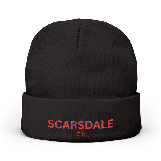 Scarsdale Cozy Custom Knit Beanie - Personalized Scarsdale Hat, Winter Accessory, Gifts for Him, Her, Stylish Warmth