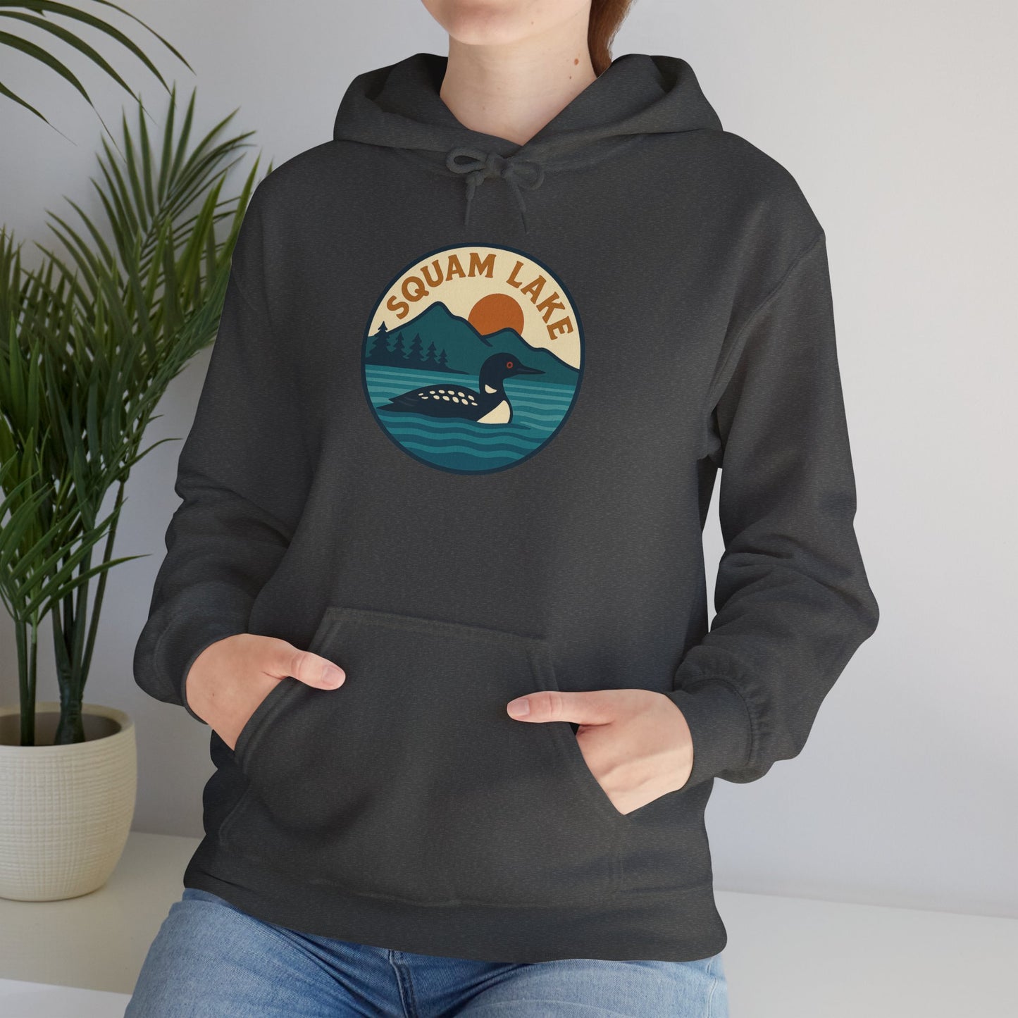 Squam Lake Hoodie, Cozy Casual Wear, Unisex Sweatshirt, Lake Lover Gift, Outdoor Adventure Apparel, Summer Retreat Fashion