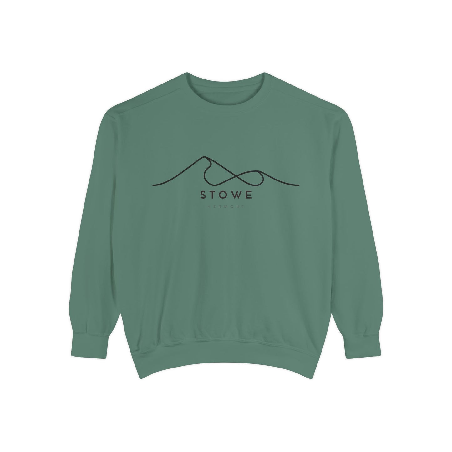 Stowe Chill Vibes Sweatshirt - Unisex Garment-Dyed Style, Perfect for Lounging