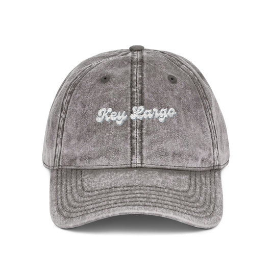 Key Largo Vintage Embroidered Cap, Stylish Baseball Hat, Trendy Sun Hat, Gifts for Him/Her, Casual Outdoor Accessory